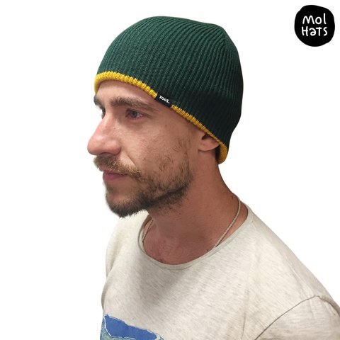 Gorro de Lana (Beanie) Corto Nº2 REVERSIBLE - tienda online