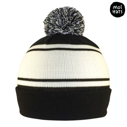 Gorro de Lana (Beanie) Franja con Pompón - tienda online