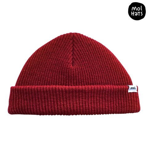 Gorro de Lana (Beanie) Liso Grueso Doble Medio Nº3 - Mol Hats