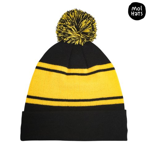 Gorro de Lana (Beanie) Franja con Pompón - tienda online