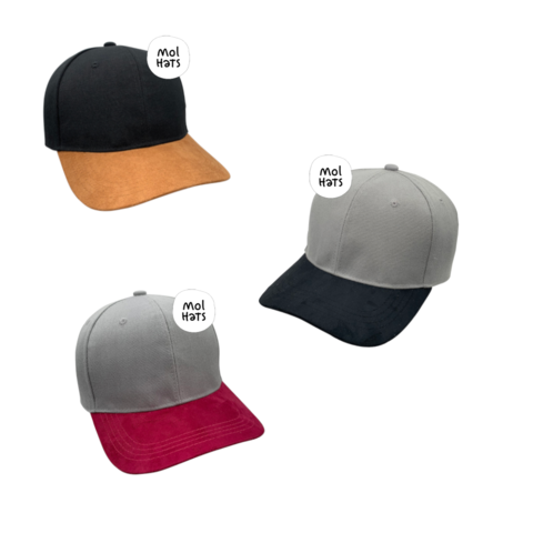 Gorra Snapback Alta Visera Gamuzada Levemente Curva 6-panel - Mol Hats