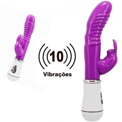 Vibrador Jelly Duplo Motor - 10 Vibrações - Cor Roxo Ref 5367 - comprar online