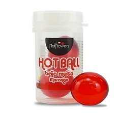 Bolinha Dupla Hot Ball Beija Muito Sabor Morango