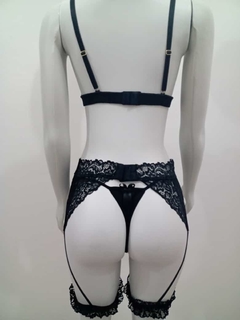 Conjunto Cinta Liga Preto Ref 419 Tamanho P - Dornelas - comprar online