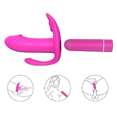 Massageador em Silicone com Estimulador Anal e Clitóris Recarregável - Didi - S-Hande Ref 5971 - comprar online