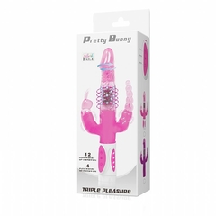 Vibrador Rotativo Triplo Prazer Pretty Bunny Ref 5362 - comprar online