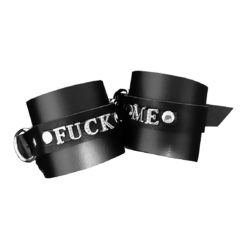 Algema Fuck Me em Couro Personalizada - Ref 4330