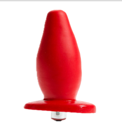 Plug Com Vibro Controle Interno - Vermelho 14,5x4,5 Cm REF HP 281 VI