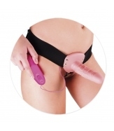 Capa Peniana com Cinto e Vibrador Externo - 18cm x 4,5cm