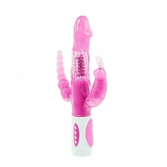 Vibrador Rotativo Triplo Prazer Pretty Bunny Ref 5362