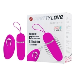 VIBRADOR DARLENE BULLET COM CONTROLE REMOTO COM 12 VIBRAÇÕES PRETTY LOVE REF 5526