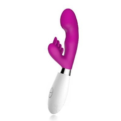 Vibrador Ponto G Silicone Duplo motor, 36 níveis de vibração Resistente a água - Cor Roxo Ref 5371