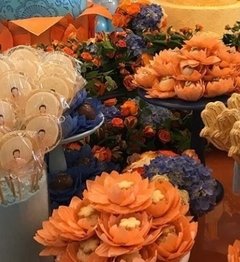Fabric Wrappers for Wedding Sweets Lotus Flower (100 pieces) - Celebrity Forminhas de Doces Para Casamento