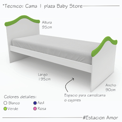 Cama 1 plaza Baby Store - comprar online