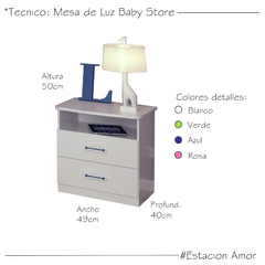 Mesa de Luz Baby Store - comprar online
