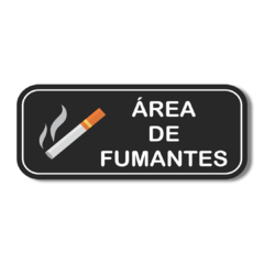 Placa de Sinalização Área de Fumantes 25x10 cm - comprar online