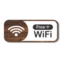 Placa de Sinalização Wifi Free 25x10 cm - comprar online