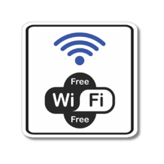 Placa de Sinalização Free Wifi 15x15 cm - comprar online
