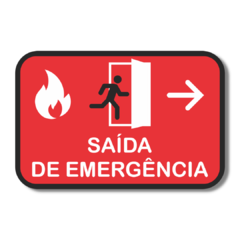 Placa de Sinalização SaÍda de Emergência 20x13 cm - comprar online