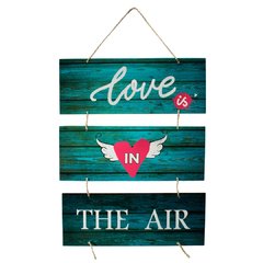 PLACA LOVE C/ CORDA 70x40 cm