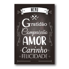 PLACA MENU GRATIDÌO