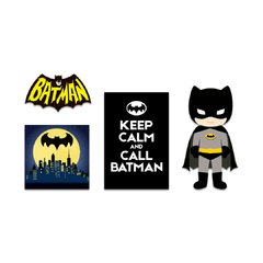 Kit 4 Placas Batman - comprar online