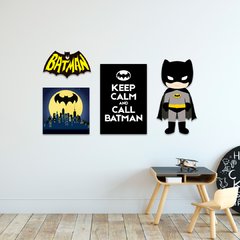 Kit 4 Placas Batman