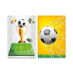 Kit 2 Placas Taça de Futebol - comprar online