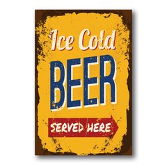 PLACA ICE COLD BEER