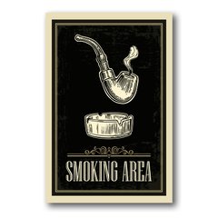 PLACA SMOKING AREA