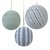 SET DECO GLOBOS DE PAPEL X 3 en azules y acqua