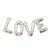 Set de Globos metalizados plata con forma de las letras LOVE - comprar online