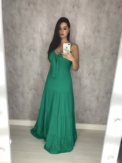 Vestido Camila - Verde Bandeira - Closet RC Atacado