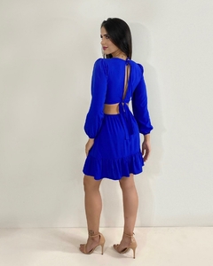 Vestido Cláudia - Azul Royal - Closet RC Atacado