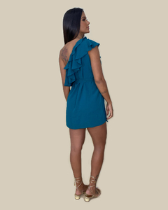 Vestido Lorrane - Azul Petróleo - comprar online