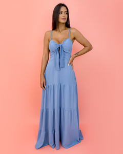 Vestido Camila - Azul Acinzentado