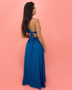 Vestido Karen - Azul Petróleo - comprar online
