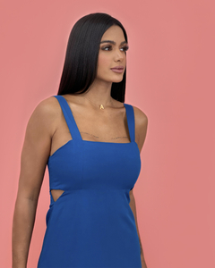 Vestido Lisa - Azul Petróleo - comprar online