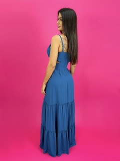 Vestido Laise - Azul Petróleo - comprar online