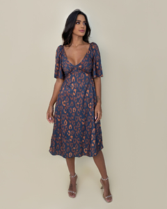 Vestido Núbia - Onça Azul - loja online