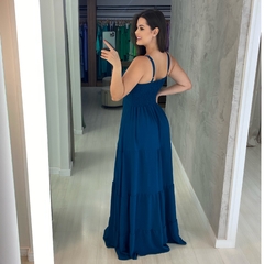 Vestido Camila - Azul Petróleo - comprar online