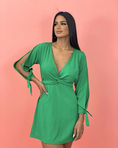 Vestido Marília - Verde Bandeira - Closet RC Atacado