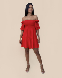 Vestido Juliana Curto - Vermelho - comprar online