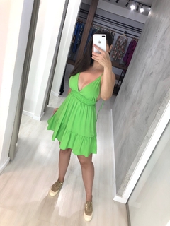 Vestido Valentina - Verde Lima - comprar online