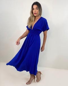 Vestido Marcela - Azul Royal - Closet RC Atacado