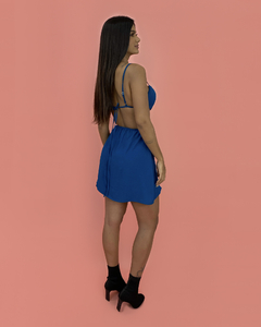 Vestido Cleo - Azul Petróleo - comprar online