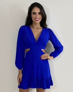 Vestido Cláudia - Azul Royal na internet