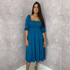 Vestido Juliana - Azul Petróleo - comprar online