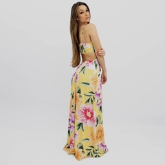 Vestido Natália - Floral Exclusivo Amarelo na internet