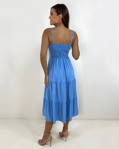 Vestido Jéssica Midi - Azul Claro - loja online